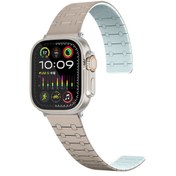 Resim Apple Watch 44mm Zore KRD-111 Çizgili Desenli Silikon Kordon-Haki 