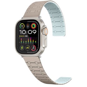 Resim Apple Watch 44mm Zore KRD-111 Çizgili Desenli Silikon Kordon-Haki 