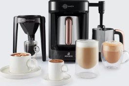 Resim Hatır Barista Steel Cappuccino Ve Türk Kahve Makinesi Rosegold Karaca