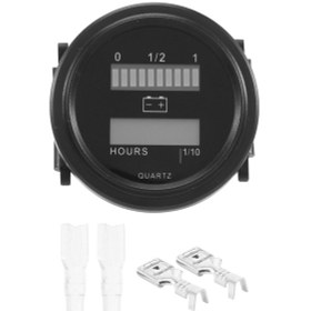 Resim Synodicmonth Saat Ölçerli Led Yuvarlak Akü Göstergesi Ölçer Ölçer 12/24v 36v 48v 72v Tekne Golf Arabası Yamaha Kulüp Arabası Forklift İçin 