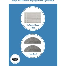 Resim Şımart Katya P Akıllı Robot Süpürge Silme Sarf Seti 