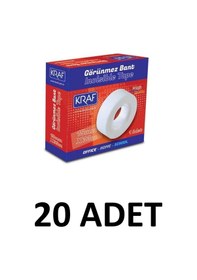 Resim 20 Adet 19mm X 33 Metre Görünmez Bant Aydınger Bandı Diğer 