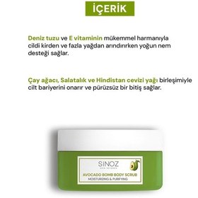 Resim Sinoz Avokado Bomb Nemlendirici Ve Arındırıcı Vücut Peeling 300 G 