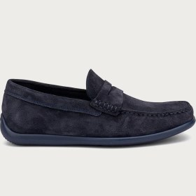 Resim Erkek Oxford / Klasik 14B2 Frau Castoro Leather Blu 