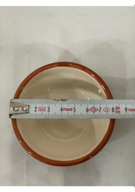 Resim 6 Adet Kahvaltılık Sosluk Reçellik Çerezlik El Boyaması Kahvereng 