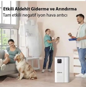 Resim Ultra Clear Uv Etkili Hava Temizleyici Bakteri Öldürme Polen Filtreleme İyon+hepa+uv 3 Katmanlı Turbo Filtre 