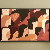 Resim Q-Art Dekoratif Femme Kanvas Tablo - 60x90 cm 