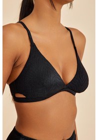 Resim Amarelle Bali Siyah Dolgusuz Pedli Üçgen Bikini Üst Siyah 