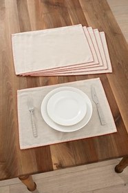 Resim Vera 6'lı Amerikan Servis (Kırmızı, 35x45 cm) 