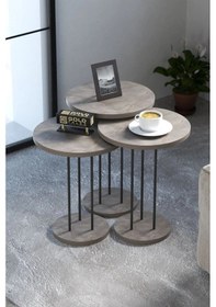 Resim Uslucan Alışveriş Orta Sehpa Ve Zigon Sehpa Terra Set Gordion Çok Renkli 