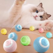 Resim Etkileşimli Kedi Oyuncak, USB Şarj Edilebilir Sih Top, Otomatik Yuvarlanma ve Karikatür Şerit Tasarımı, Küçük Evcil Hayvanlar İçin Uygun, ≤36V Çalışma Voltajı, Lityum Polimer Pil 