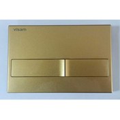 Resim Visam Karina Altın Sarısı Gömme Rezervuar Kumanda Paneli (buton) Altın Sarısı Boyalı Parlak Gold 