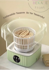 Resim BEKAZE KATLANIR PORTATİF YENİ NESİL MİNİ ÇAMAŞIR MAKİNESİ 13 LT 