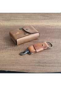 Resim Sumerian Leather Craft Klasik Deri Sigara Kılıfı Taba 