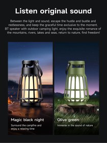 Resim Coverzone Hoco Kamp ışığı Tasarımlı 5.3 Bluetooth Hoparlör Taşınabilir Speaker 3600mAh Güçlü Batarya BS61 