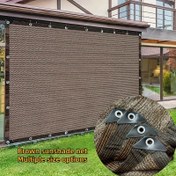 Resim 1 adet Güneşlik Kumaşı 90% Kahve Rengi Bahçe ve Veranda için Uygun Güneşlik Ağı, Bitki Güneşlik Yelkeni Seracılık Açık Hava Köşkü Çim Güneşlik Kumaşı Köpek Evi Tavuk Evi için Uygun Daha Kolay Asılabilen Güneşlik Ağı Örtüsü 