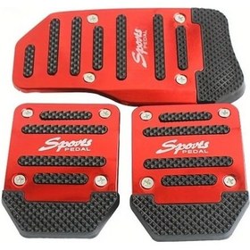 Resim Dashanshop Kırmızı Manuel Şanzıman Pedal Kılıfı Seti Kaymaz Alüminyum 