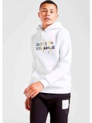Resim Doctor Stange Baskılı Unisex Çocuk Kapüşonlu Beyaz Sweatshirt Beyaz 