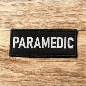 Resim Ex Patch Siyah Zemin Beyaz Renk Paramedik Peç Arma 10 X 4 Cm 