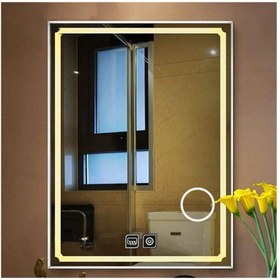 Resim GLOBAL LED MIRROR 75x105 Cm Büyüteçli Dokunmatik Tuşlu Buğu Yapmayan Ledli Banyo Aynası 