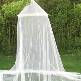 Resim 1 adet Beyaz Polyester Yatak Kılıfı, Sivrisinek Ağı, Su Geçirmez Örgü Kumaş Oda Dekoru Yatak Kılıfı Fermuar Kapatma ile, Dış Mekan Kampı ve Bahçe Kullanımı için Sinek Koruma Asılı Çadır 