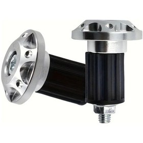 Resim Willowhaven 2 Adet Gümüş Motorcycle Gidon Ucu Tıpası Seti Aksesuar Kapak 