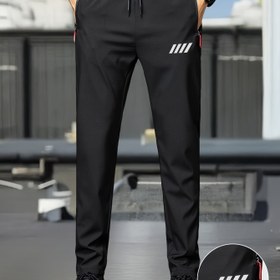Resim Zhiyu OBM Erkekler İçin Düz Renk Uzun Pantolon - Basit Desen, Nefes Alabilir, Şık Fermuarlı Cepli, Polyester Kumaş, Koşu, Fitness ve Açık Hava Aktiviteleri İçin Uygun | Günlük Spor Giyim | Popüler Stil 