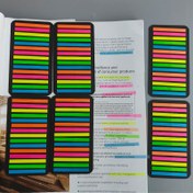 Resim 1200 adet ultra-ince PET şeffaf indeks çıkartmaları - 300 sayfa, ofis, kitaplar ve belgeler için canlı çok renkli yapışkan notlar - Okuma ve düzenleme için yeniden kullanılabilir, kalıntısız sayfa işaretleyicileri 