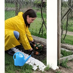 Resim Kahverengi eldiven, sekiz siyah pençeli, açık hava kazma ve dikim için uygun 