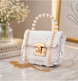 Resim SANTRALBEBE Kız Çocuk Payetli Mini Çanta 