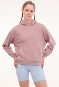 Resim W Essential Hoodie Sweat Gül Kurusu Kadın Sweatshirt 
