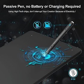 Resim Veikk A15 8192 Levels Zoom Uyumlu 5080LPI Grafik Tablet+Kalem 