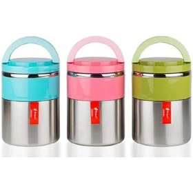 Resim Penguen 2 Katlı Yemek Termosu İnox 1302 Açık Gri 