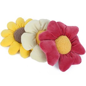 Resim 3'lü paket Ayçiçeği Şeklinde Peluş Evcil Hayvan Oyuncakları, Yırtılmaya Dayanıklı Sentetik Elyaf, Köpekler, Kediler ve Küçük Evcil Hayvanlar İçin Sevimli Çiğneme Oyuncakları 