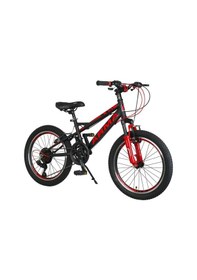 Resim Tunca Arma 20 Jant Shimano Vitesli Ön Amortisörlü Çocuk Bisikleti Siyah / Kırmızı Kırmızı 