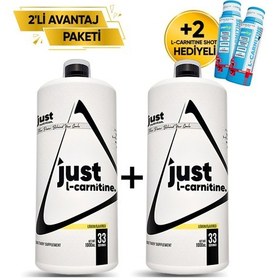 Resim Just Nutrition L-carnitine 1000 Mg 1000 Ml 2 Li Avantaj Paketi 33 Servis Limon + 2 X L-karnitin Shot 