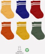 Resim Bistyle 6'lı Penye Çemberli Soket Çorap Bs6003 Sarı 001 