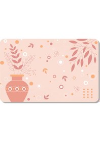 Resim Dijital Baskılı Desenli Dekoratif Dış Kapı Önü Ve Iç Mekan Paspası Yıkanabilir Kaymaz Taban Pembe 