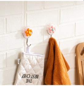 Resim Porsima 084 2 Adet Papatya Desenli Yapışkanlı Banyo Mutfak Askısı Çok Renkli 