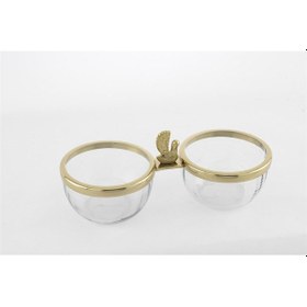 Resim Mikasa Moor Gold Metalli 2 Bölmeli Cam Çerezlik 25x11x10cm Gold 