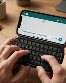 Resim Mini Kablosuz Bluetooth Klavye Usb Şarjlı Taşınabilir Klavye 