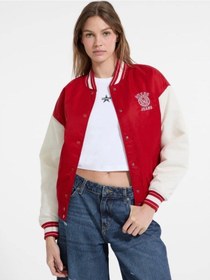 Resim Guess Jeans Kadın Kırmızı Bomber Ceket W5yl15whaa2-g585 Kırmızı 