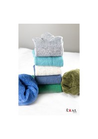 Resim Kral Socks 5 Çift Kadın Yün Termal Kulak Detaylı Isı Emici Kışlık Çorap Renkli Karışık ASORTİ 