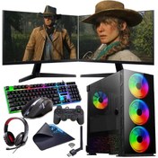 Resim I3 10100F 16GB 1TB m2 6GB GTX1660S Çift 24" Monitörlü (Gaming SET) Rogame