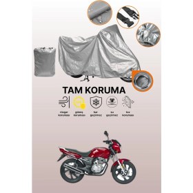 Resim Dokaca Gri Kilit Uyumlu Kanuni Puma 150 Uyumlu Motor Brandası, Koruyucu Örtü 