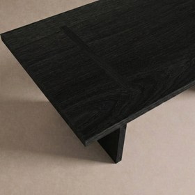 Resim Tocco Rectangular M Dining Table Black Oak 