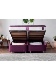 Resim Nironyatak Niron Violet Baza Ve Başlık Seti 200X200 Cm Çift Kişilik Sandıklı 