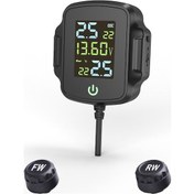 Resim Pazly Lastik Basıncı Dedektörü Motosiklet Lastik Basıncı K19175 Yüksek Kalite Basınç Ölçer Siyah 