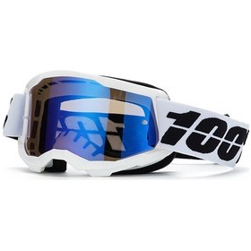 Resim Ccgloball Motosiklet Arazi Kum Önleyici Kask Gözlüğü Beyaz Çerçeve-mavi Film 