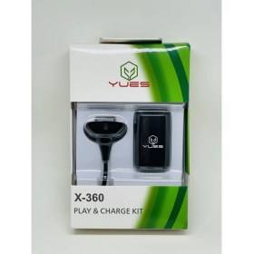 Resim Yues Xbox 360 Gamepad Şarj Kiti (Batarya + USB Kablo) – Play & Charge Uyumlu 